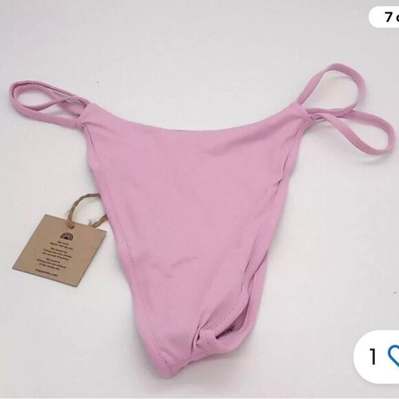 NWT Toast Swim Signature Open Side Cheeky Bikini Bottom Pink Lavender - S - Picture 8 of 10